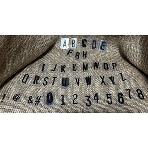 Mini Lighted Sign Letters Set of 62 Tiles 2” x 1.5”